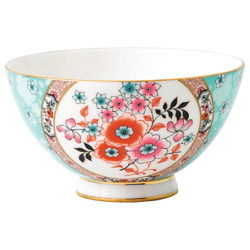 Wedgwood Wonderlust Camellia Bowl, Blue/Multi, Dia.11cm